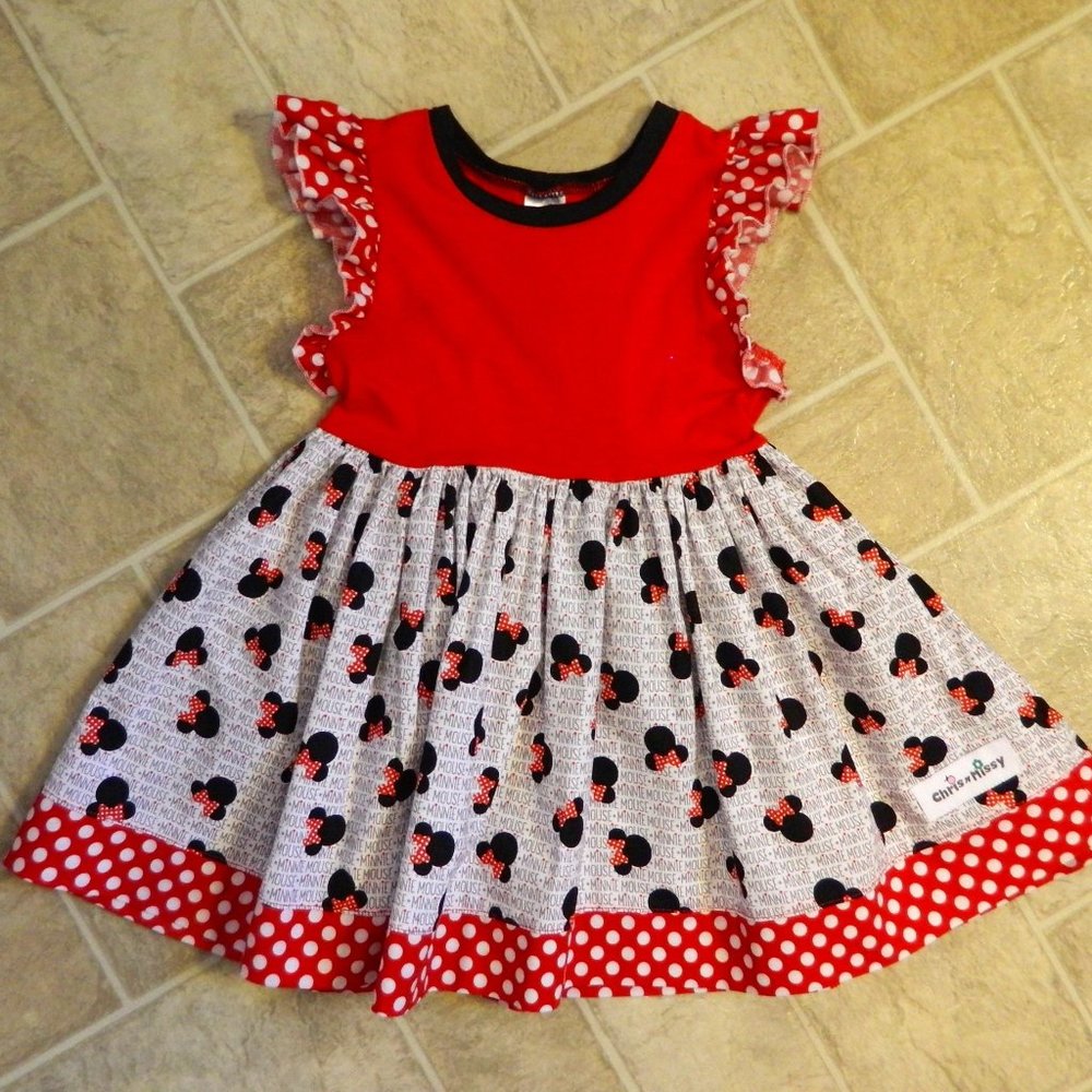 Girls size 4 Minnie Mouse Dress Chris n Missy